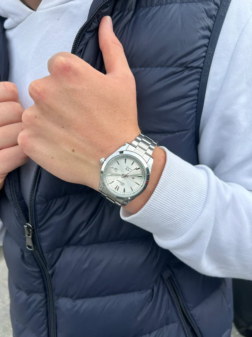 ChronoSteel – Herren-Quarzuhr aus Edelstahl mit Datumsanzeige