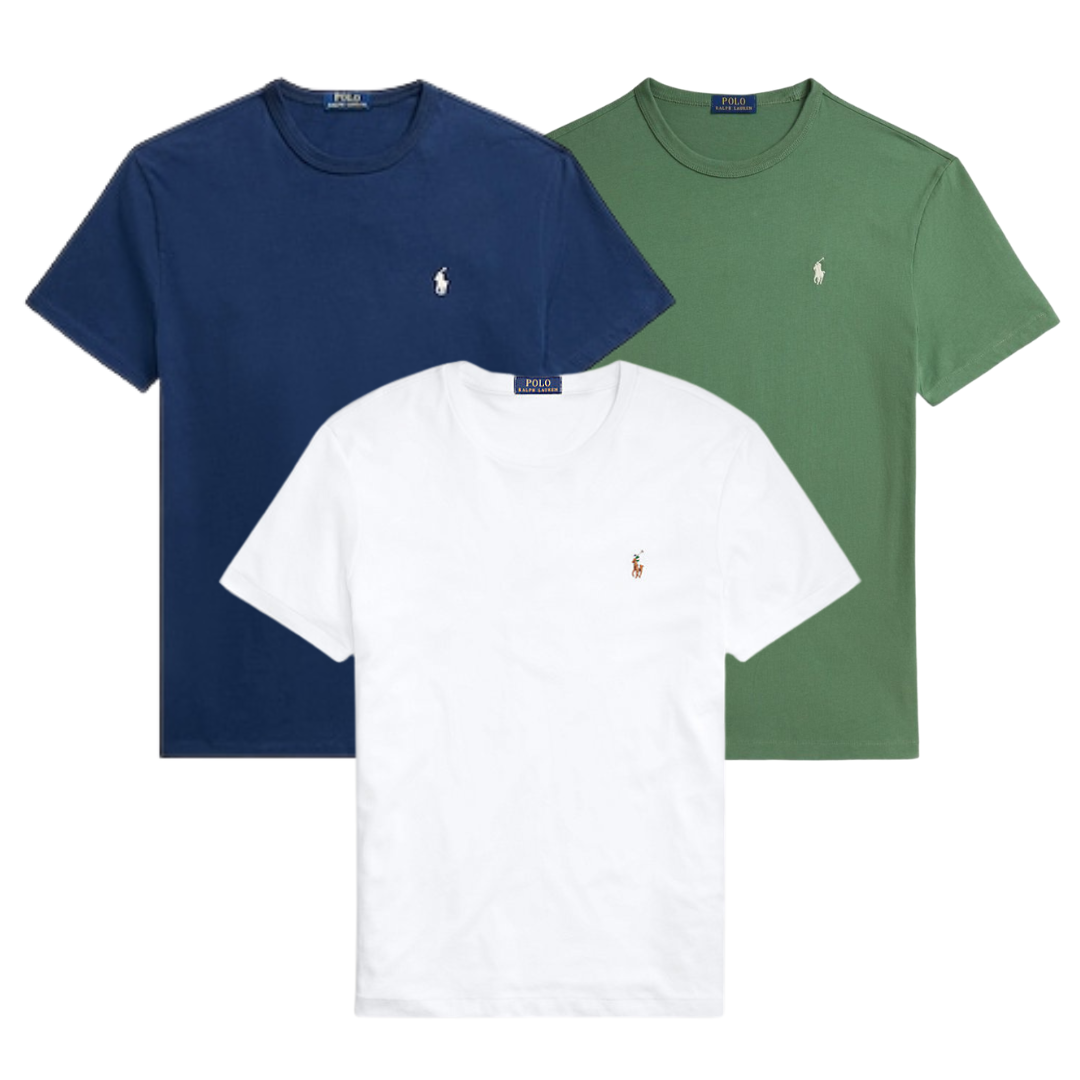 3 PACK –  SLIM FIT COTTON T-SHIRTS MAN