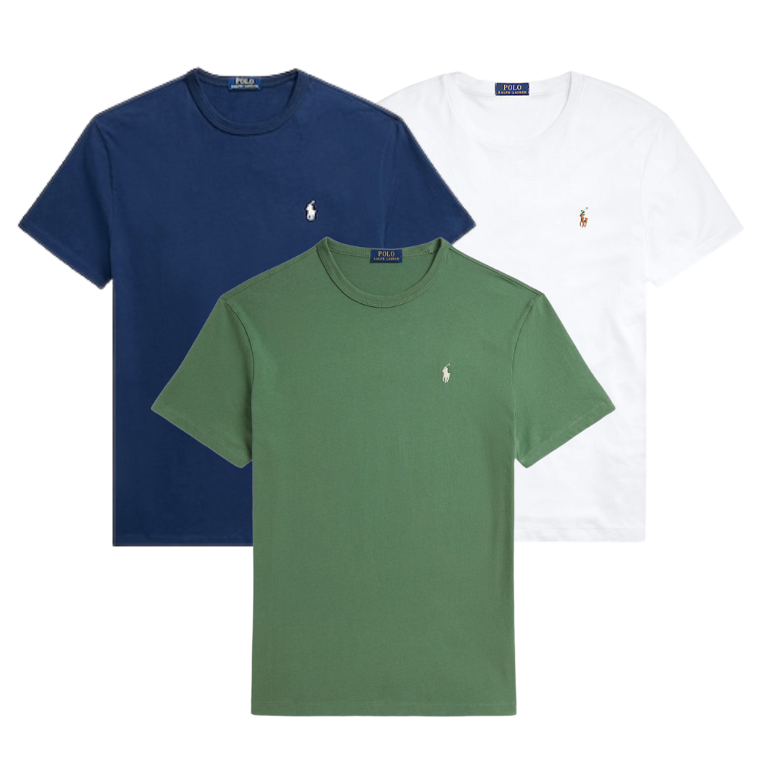 3 PACK –  SLIM FIT COTTON T-SHIRTS MAN