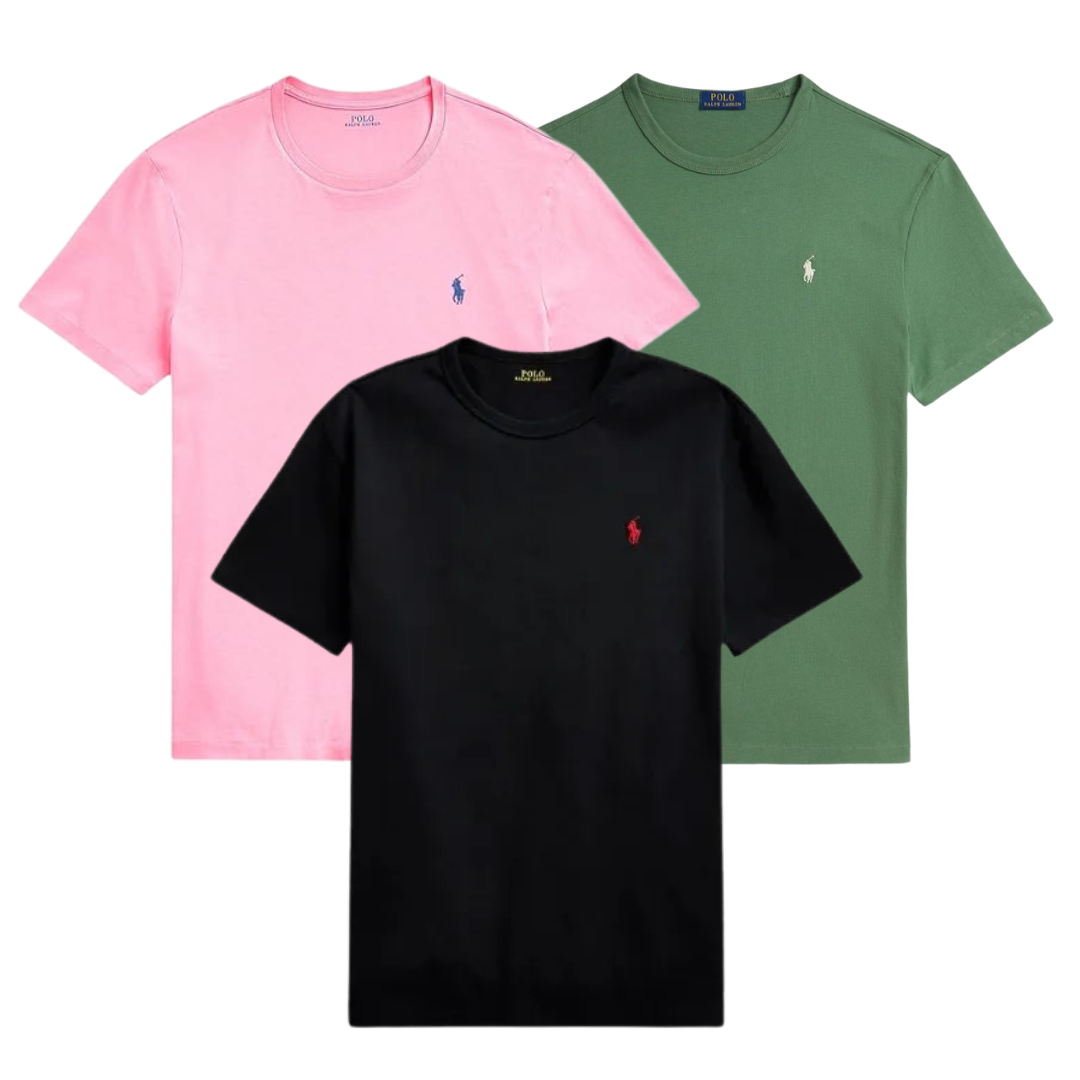 3 PACK –  SLIM FIT COTTON T-SHIRTS MAN