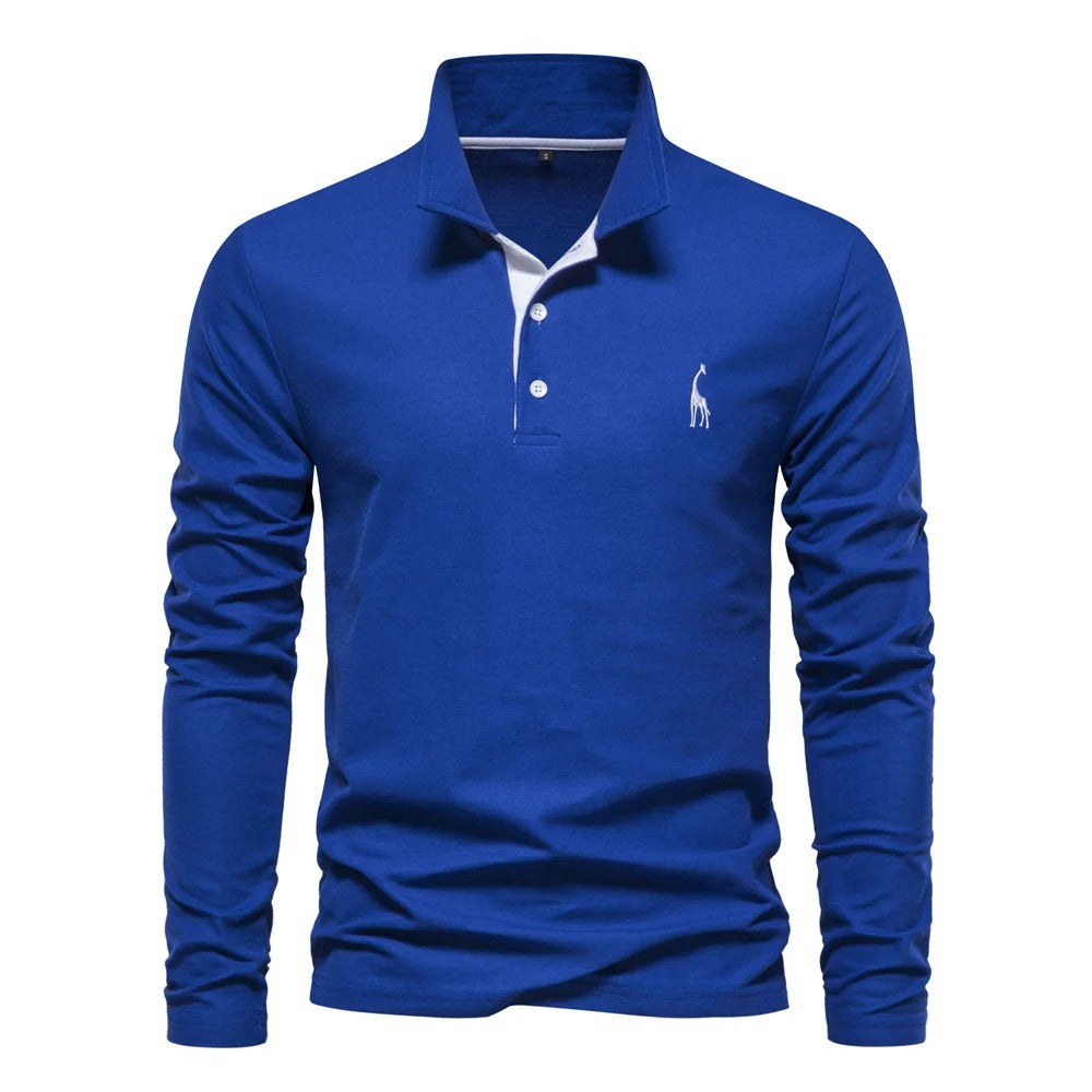 AIOPESON Long-Sleeve Polo Shirt